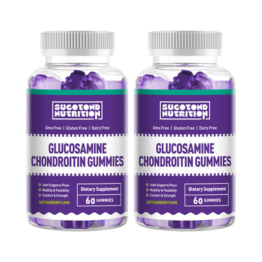 Glucosamine Chondroitin Gummies - Extra Strength Joint Support Supplement with MSM & Elderberry for Natural Joint, Antioxidant Immune Support for Adults, Men & Women-(1 Pack)