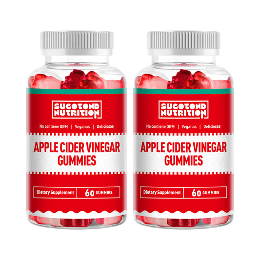 Sucotond Apple Cider Vinegar Gummy Vitamins - 60 Count - Vitamin B12, Gelatin-Free, Gluten-Free, Vegan & Non-GMO