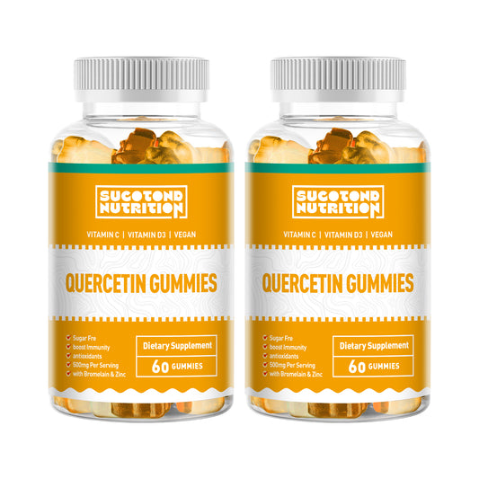 Sucotond Quercetin Gummies - Quercetin with Bromelain Zinc Vitamin C & Vitamin D3 - Quercetin Supplement 500MG for Immune System & Allergy - Quercetin for Kids and Adults