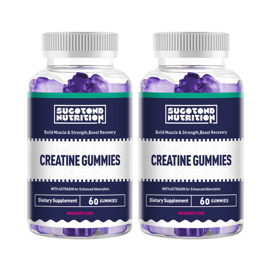 SUCOTOND Creatine Gummies, Creatine Monohydrate for Muscle Gain, More Strength, and Faster Recovery, Clinically Studied Creatine 5g Dose, Mixed Berry, 30 Servings