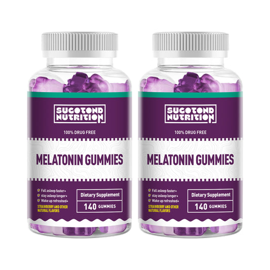 Sucotond Melatonin Gummies, Sleep Support for Adults, Melatonin 10 mg, 60 Strawberry-Flavored