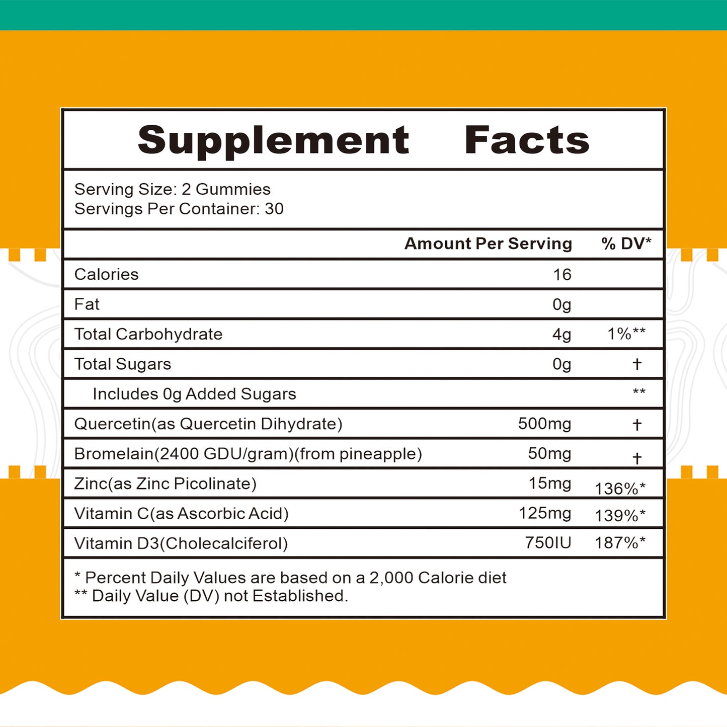 Sucotond Quercetin Gummies - Quercetin with Bromelain Zinc Vitamin C & Vitamin D3 - Quercetin Supplement 500MG for Immune System & Allergy - Quercetin for Kids and Adults