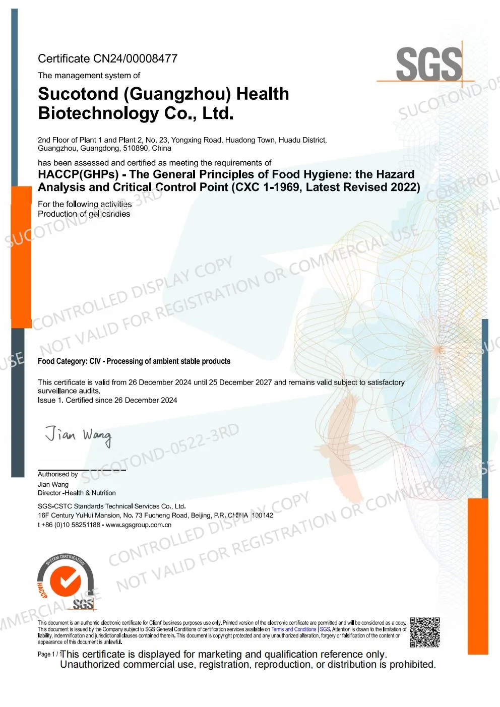 HACCP Compliant