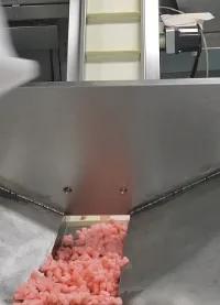 Pink gummy samples produced for a 500 mg apple cider vinegar and B12 flavor project