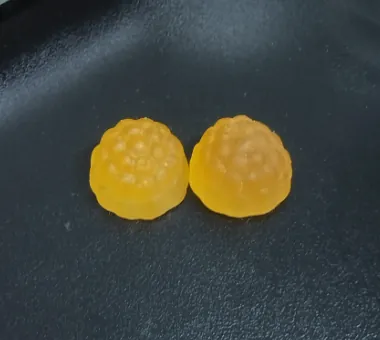 Orange gummy samples for custom creatine potassium gummy formulations