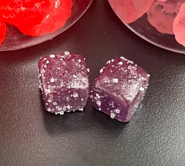Purple glutathione collagen gummy samples for customized beauty nutrition formulations