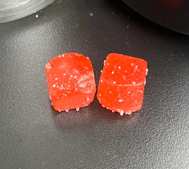 Orange cube-shaped high-dose glutathione gummy samples for customized serving specifications