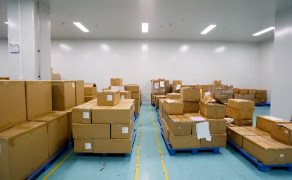 Finished goods warehouse supporting commercial gummy production and order fulfillment