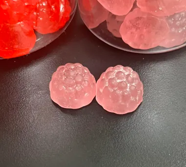 Pink sugar-free iron gummies developed for customized flavor and texture profiles