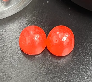 Red round gummy samples for 3 mg cherry melatonin gummy formulations