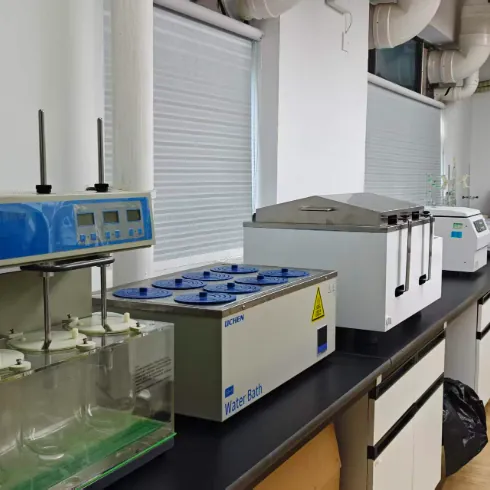 Laboratory testing equipment for mushroom gummy ingredient analysis, supporting quantitative testing of mushroom polysaccharides or glucans for private label product specifications.