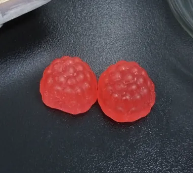 Red gummy samples for saffron vitamin B6 combination formulations