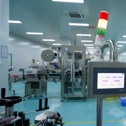 Factory production area with packaged materials supporting turmeric gummy batch traceability and commercial scale-up