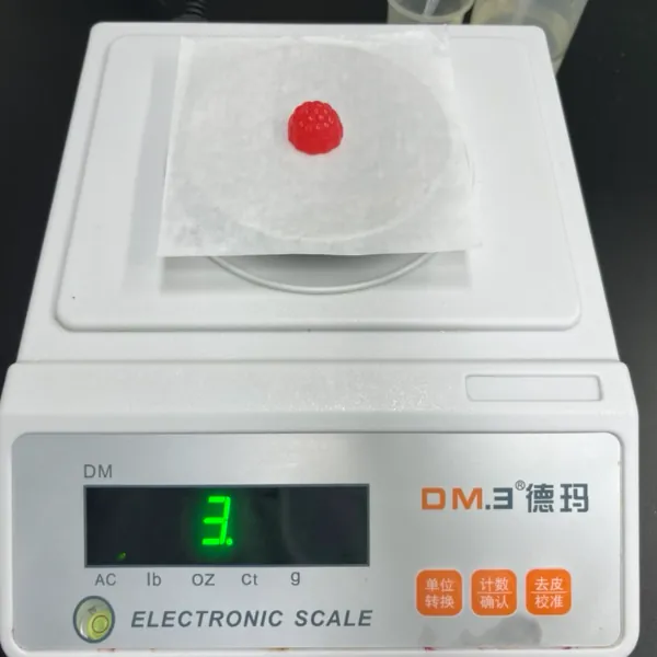 Individual gummy weight check during batch quality verification for vitamin C gummies