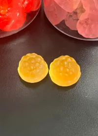 Orange vitamin C supplement gummies for adult daily nutrition product development
