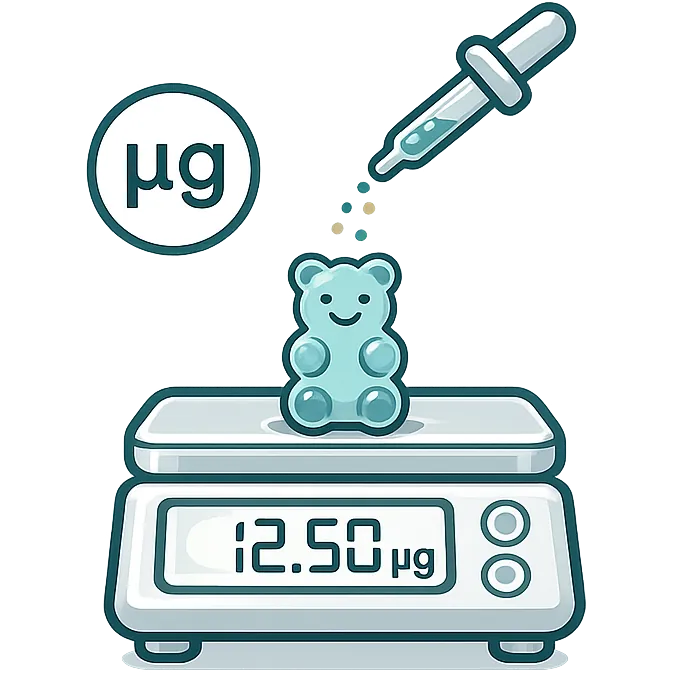 Microgram level vitamin dosage management