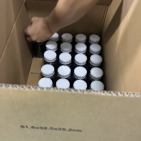 Sample bottles prepared for ingredient source and formulation review in women's creatine gummy development